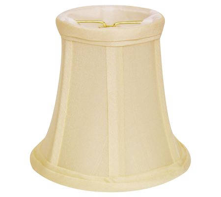 Slant Pure Silk Dupioni Chandelier Lampshade with Flame Clip S