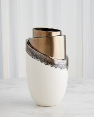 Slant Stack Large Vase - 16"