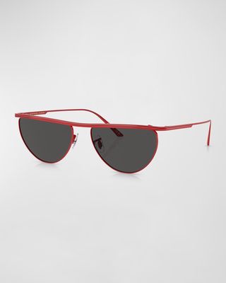 Sleek Metal Windsor Rim Sunglasses