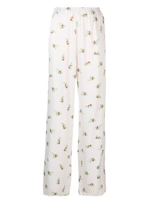 Sleeper Blossom-print trousers - Neutrals