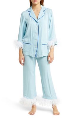 Sleeper Double Feather Pajamas in Blue