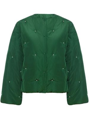 Sleeper faux pearl-embellished bomber jacket - Green