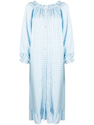 Sleeper gingham midi dress - Blue