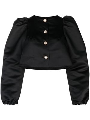 Sleeper Mystery Puff cropped jacket - Black