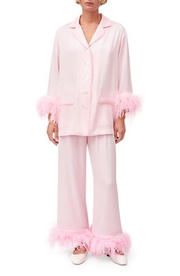 Sleeper Party Double Feather Pajamas in Pink