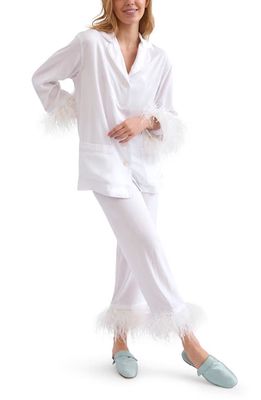 Sleeper Party Double Feather Pajamas in White