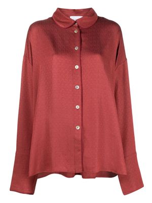 Sleeper Pastelle jacquard-pattern pyjama top - Red
