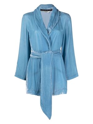 Sleeping with Jacques Bon Vivant belted robe - Blue