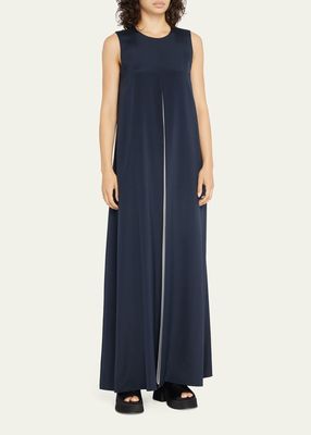 Sleeveless Colorblock Trapeze Gown