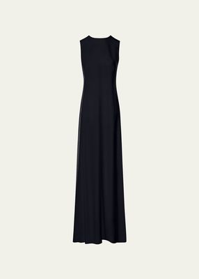 Sleeveless Crepe Gown