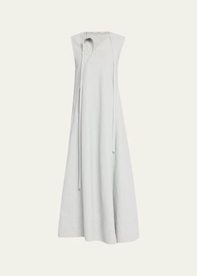 Sleeveless Linen Maxi Slip Dress