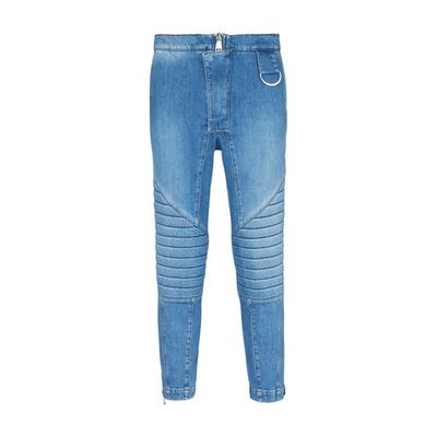 Slim-fit cotton jeans