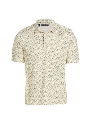 Slim-Fit Palm Tree Cotton Polo Shirt