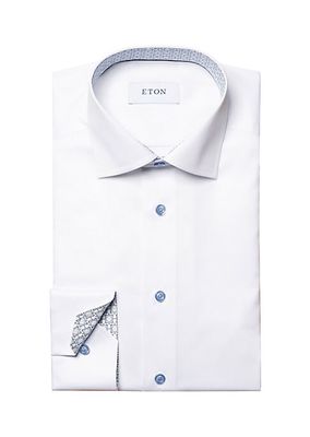 Slim-Fit Twill Geometric Shirt