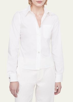 Slim-Fitted Button-Front Shirt