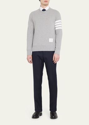Slim-Leg Flannel Trousers, Medium Gray