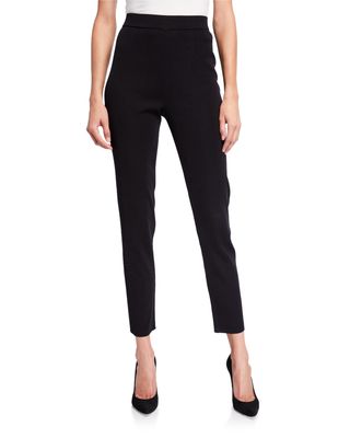 Slim-Leg Pull-on Ankle Pants