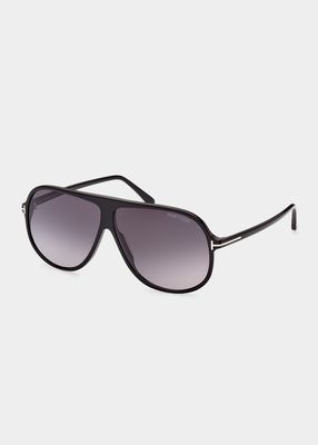 Slim Plastic Aviator Sunglasses
