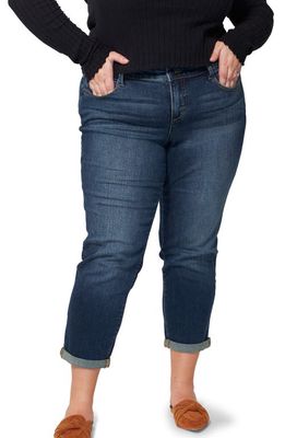 SLINK Jeans High Waist Straight Leg Boyfriend Jeans in Kelly 