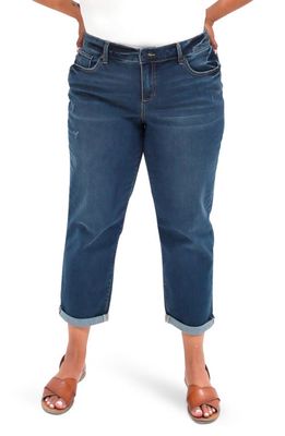 SLINK Jeans Mid Rise Crop Boyfriend Jeans in Kennedi