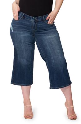 SLINK Jeans Mid Rise Wide Leg Crop Jeans in Rosemary