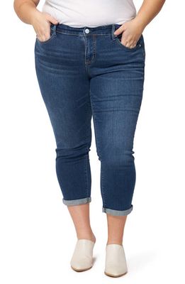 SLINK Jeans Rolled Cuff Boyfriend Jeans in Royal