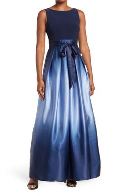 SLNY Ombrè Satin Woven Gown in Nvw