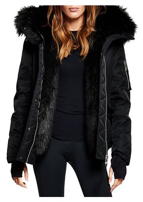 Sloane Faux Fur-Trimmed Down Coat