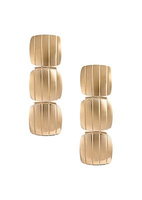 Slot 18K-Gold-Plated Triple-Drop Earrings