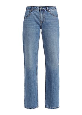 Slouchy Asymmetric Waistband Jeans