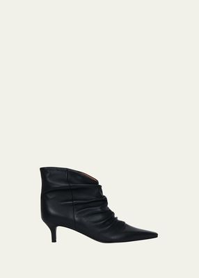 Slouchy Leather Ankle Booties