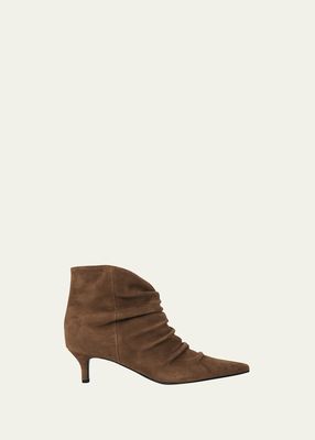 Slouchy Suede Ankle Booties