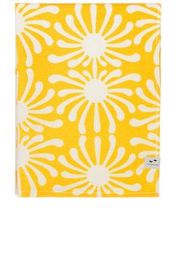 Slowtide Up at Dawn Kitchen Towel in Yellow.