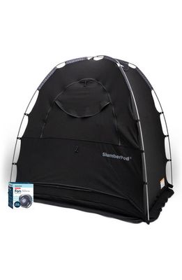 SlumberPod Privacy Canopy 3.0 & Portable Fan Set in Black