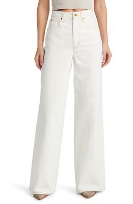 SLVRLAKE Eva Organic Cotton Wide Leg Jeans in Natural White