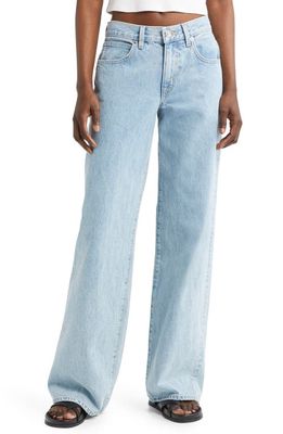SLVRLAKE Mica Low Rise Wide Leg Organic Cotton Jeans in Clear Skies