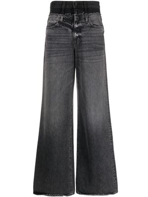 SLVRLAKE Re-Work Eva Double-Waistband jeans - Grey
