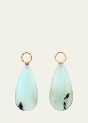 Small Blue Opal Briolettes Earring Charms