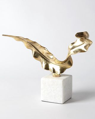 Small Brass Leaf Sculpture