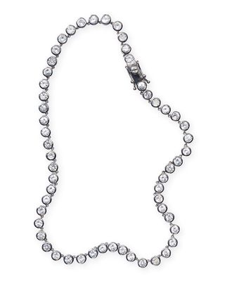 Small Brilliant-Cut Riviere Necklace, White Zircon
