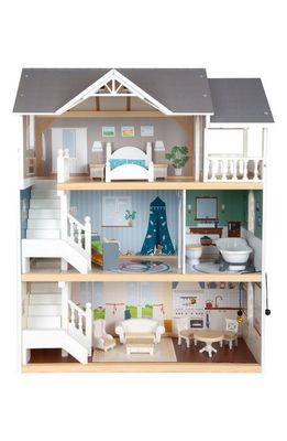 SMALL FOOT Iconic 3-Story Wooden Dollhouse Set in Multi
