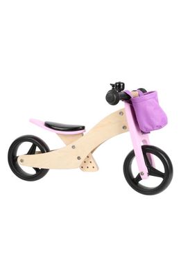 SMALL FOOT Small 2-in-1 Wood Training Bike/Trike in Pink