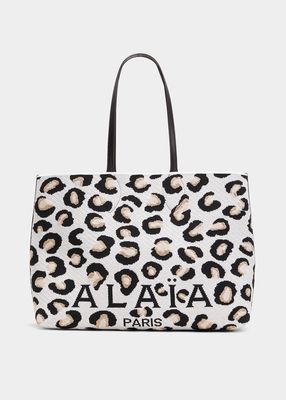 Small Leopard Jacquard Tote Bag