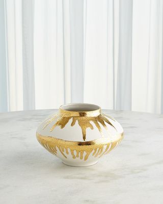 Small Nuove Vase - Gold Drips