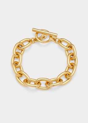 Small Oval Link Chain Toggle Bracelet