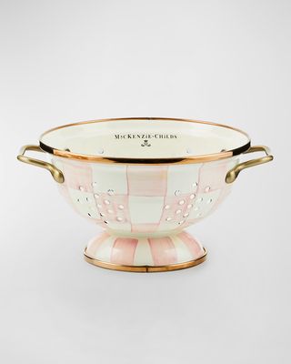 Small Rosy Check Enamel Colander