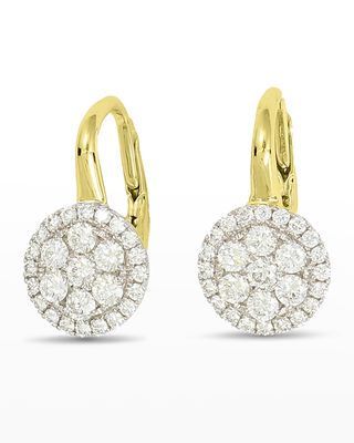 Small Round Firenze II Diamond Cluster Earrings