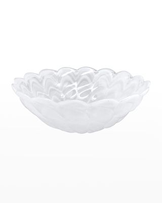 Small Scallop Rim Bowl, Alabaster White