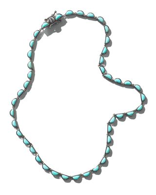 Small Scallop Riviere Necklace in Turquoise