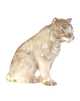 Small Sitting Tiger - Gold Luster